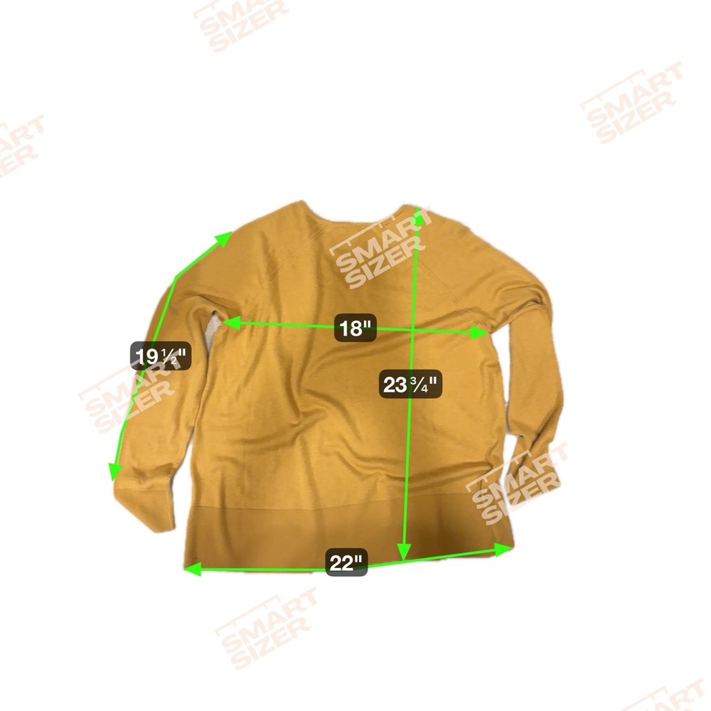 *sold* JJill Silk and Cotton Mustard V-Neck Sweater - Picture 6 of 6